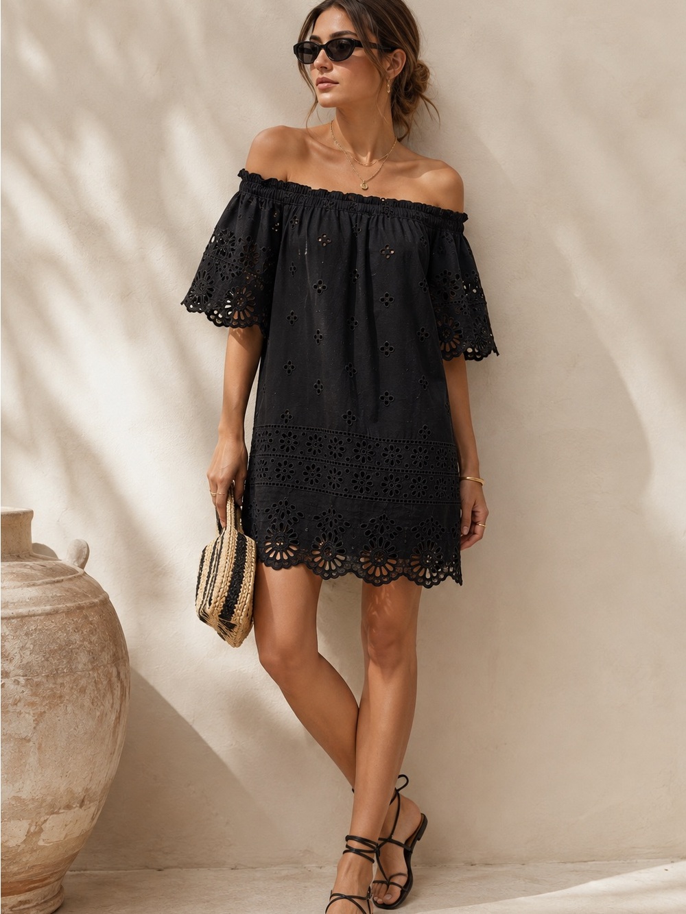 black dress neiman marcus | Dresses | Nwt Neiman Marcus Cotton Eyelet Off Shoulder S Color:METEORITE Machine wash shop alexis Sky-Blue Backless Long Sleeve